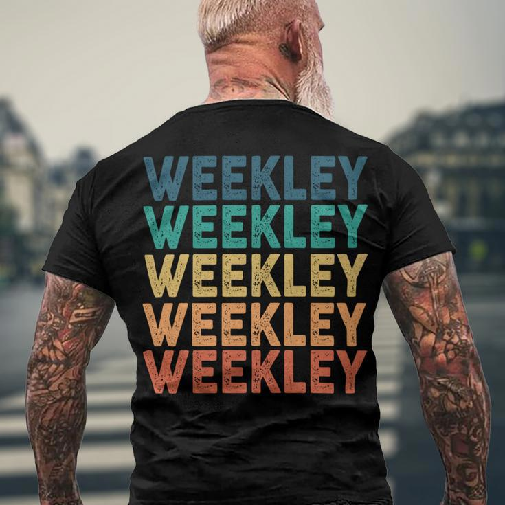 Weekley Name Shirt Weekley Family Name Men's Crewneck Short Sleeve Back Print T-shirt Gifts for Old Men