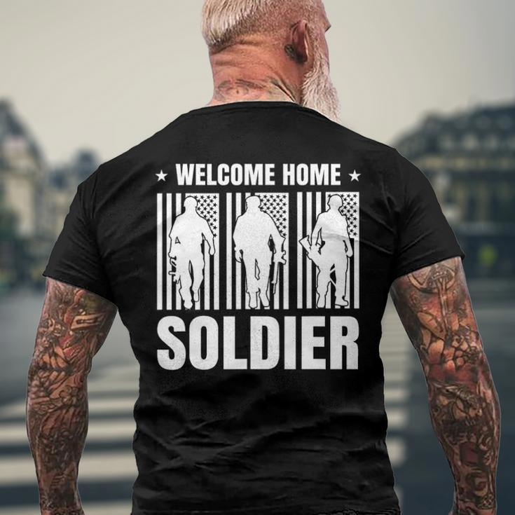 Welcome Home Soldier - Usa Warrior Hero Military Men's Back Print T-shirt Gifts for Old Men