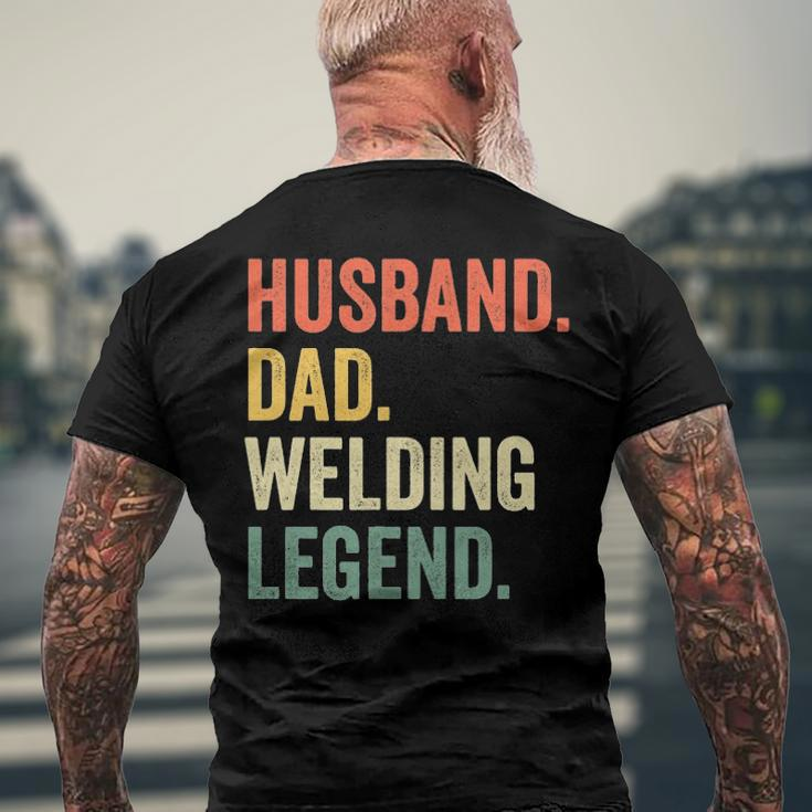 Mens Welder Husband Dad Welding Legend Vintage Men's Back Print T-shirt Gifts for Old Men