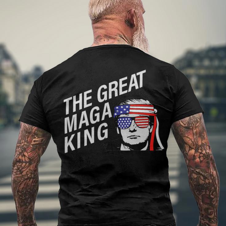 Womens The Great Maga King Trump Ultra Maga Men's Crewneck Short Sleeve Back Print T-shirt Gifts for Old Men