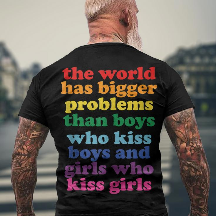 The World Has Bigger Problems Lgbt Community Gay Pride Men's Back Print T-shirt Gifts for Old Men