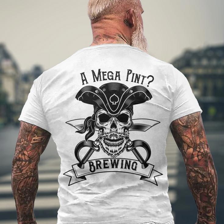 A Mega Pint Brewing Pirate Of The Mega Pint Men's Crewneck Short Sleeve Back Print T-shirt Gifts for Old Men