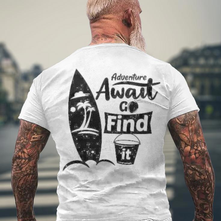 Adventure Await Go Find Itsummer Shirt Travel Tee Adventure Shirts Action Shirt Funny Tees Graphic Tees Men's Crewneck Short Sleeve Back Print T-shirt Gifts for Old Men