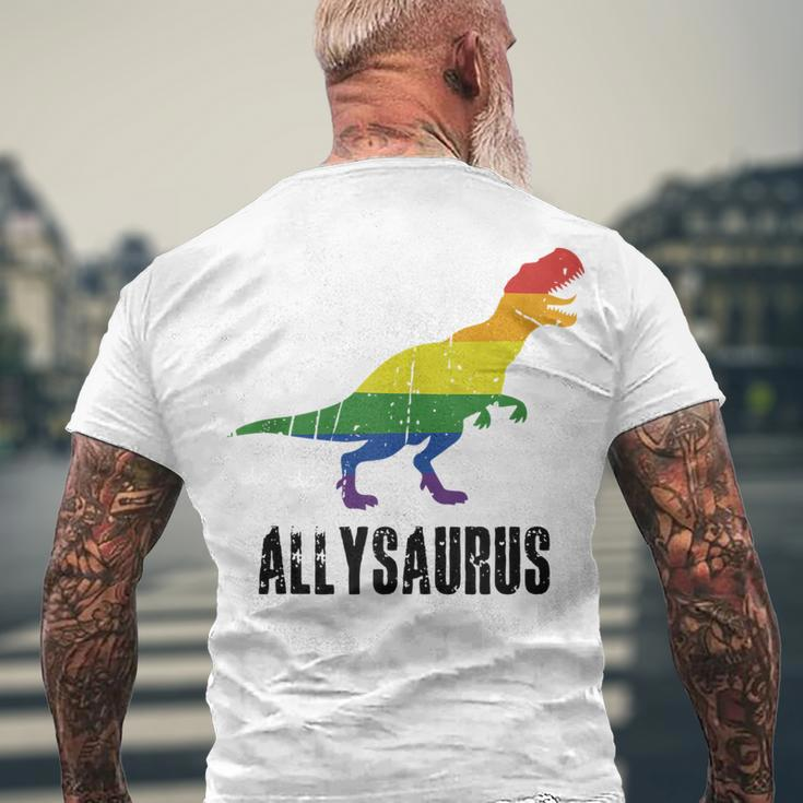 Allysaurus Ally Pride Gay Pride Lgbt Allysaurus Men's Back Print T-shirt Gifts for Old Men