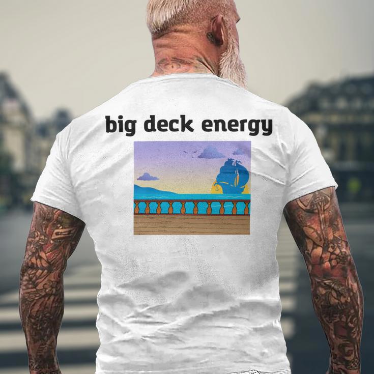 Big Deck Energy Men's Crewneck Short Sleeve Back Print T-shirt Gifts for Old Men