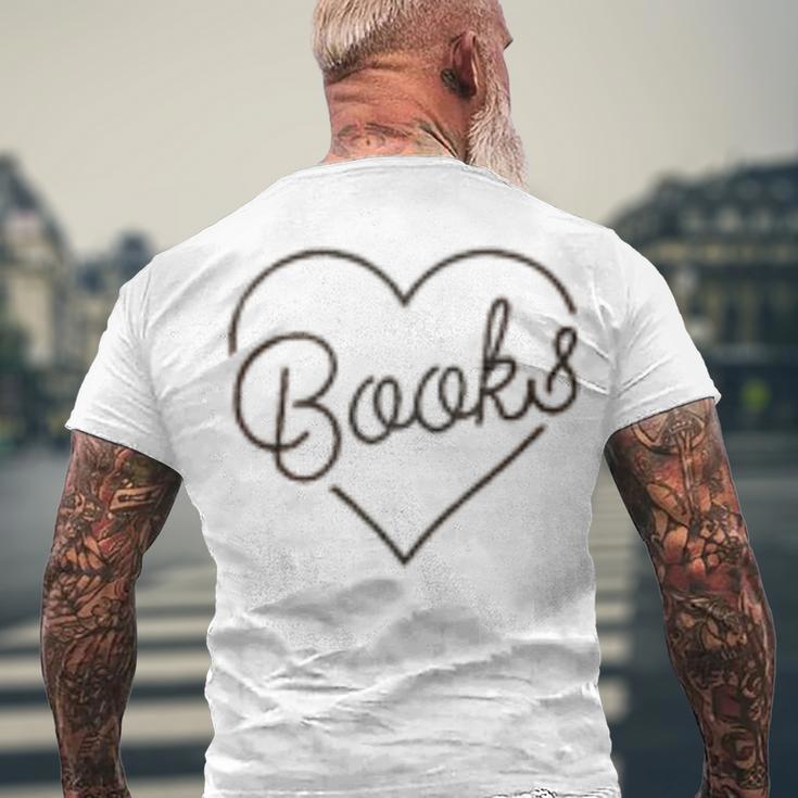 Book Lover Men's Crewneck Short Sleeve Back Print T-shirt Gifts for Old Men