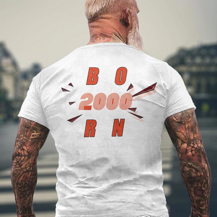 Born 2000 Funny And Best Gift Men's Crewneck Short Sleeve Back Print T-shirt Gifts for Old Men