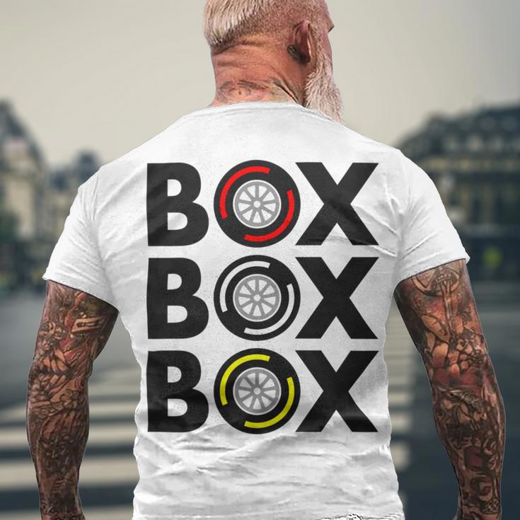 Box Box Box F1 Tyre Compound Design V2 Men's Crewneck Short Sleeve Back Print T-shirt Gifts for Old Men