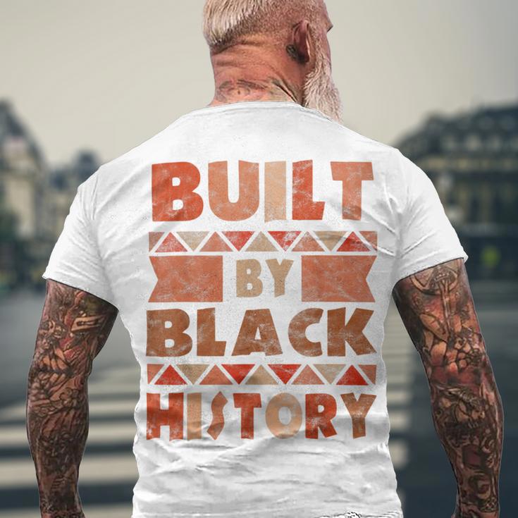 Built By Black History African American Pride Men's Crewneck Short Sleeve Back Print T-shirt Gifts for Old Men