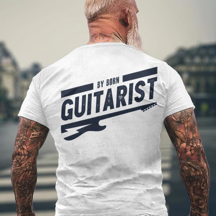 By Born Guitarist Men's Crewneck Short Sleeve Back Print T-shirt Gifts for Old Men