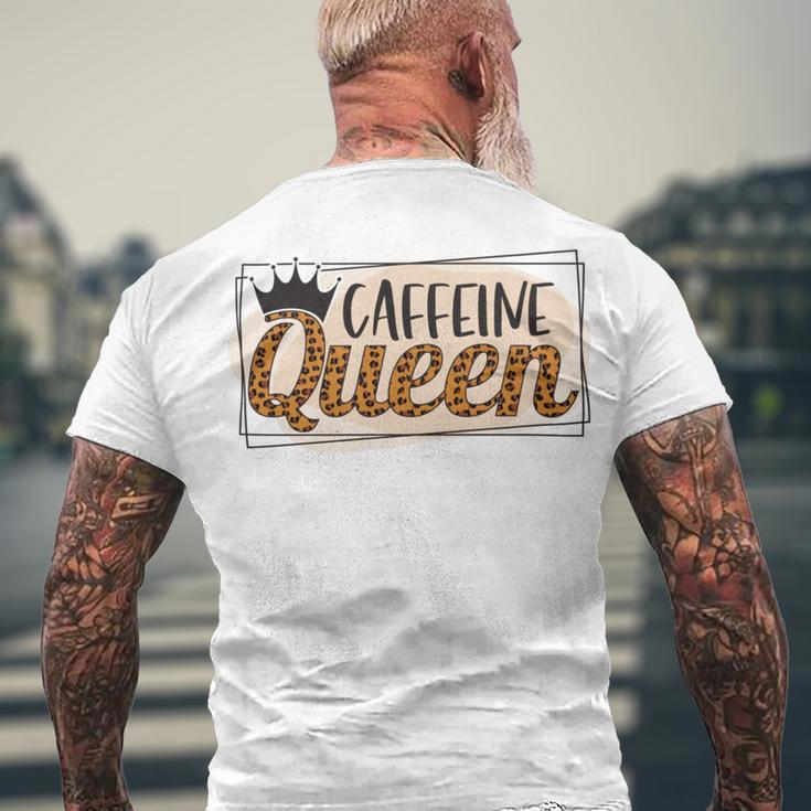 Caffeine Queen Graphic Shirt Design Men's Crewneck Short Sleeve Back Print T-shirt Gifts for Old Men