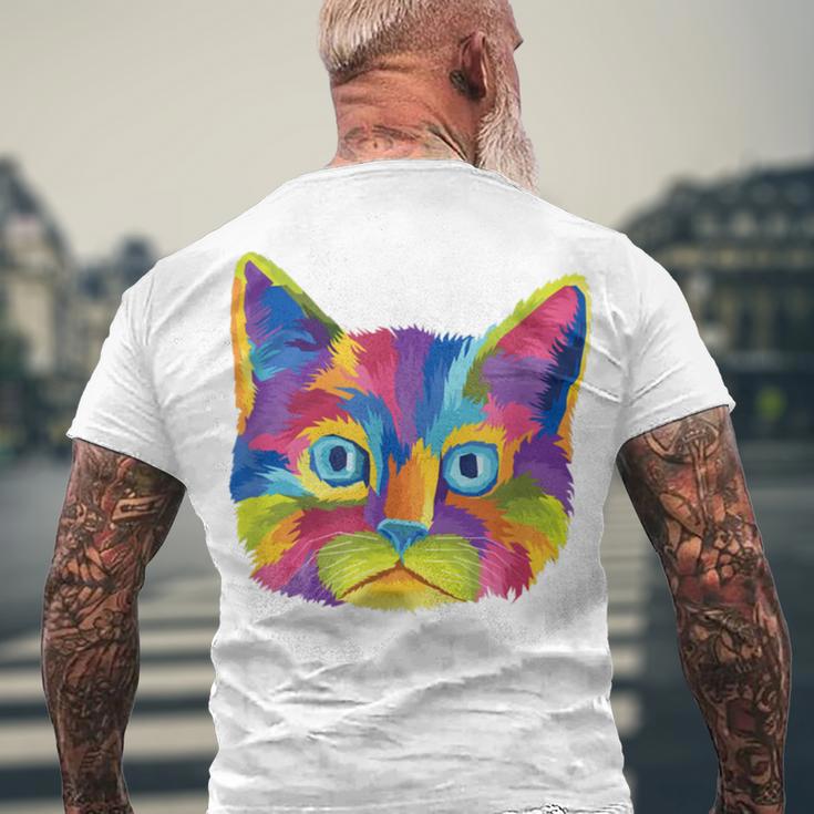 Cat Got Your Soul Men's Crewneck Short Sleeve Back Print T-shirt Gifts for Old Men