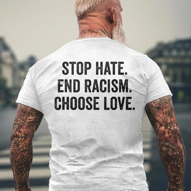 Choose Love Buffalo - Stop Hate End Racism Choose Love Men's Back Print T-shirt Gifts for Old Men