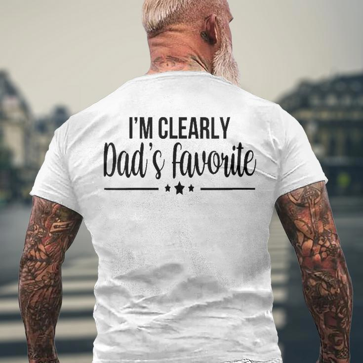 Womens Im Clearly Dads Favorite Son Daughter Cute Men's Back Print T-shirt Gifts for Old Men