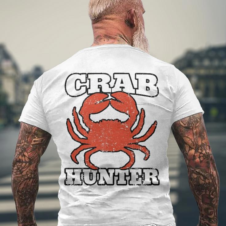 Crab Hunter Seafood Hunting Crabbing Lover Claws Shellfish Men's Back Print T-shirt Gifts for Old Men
