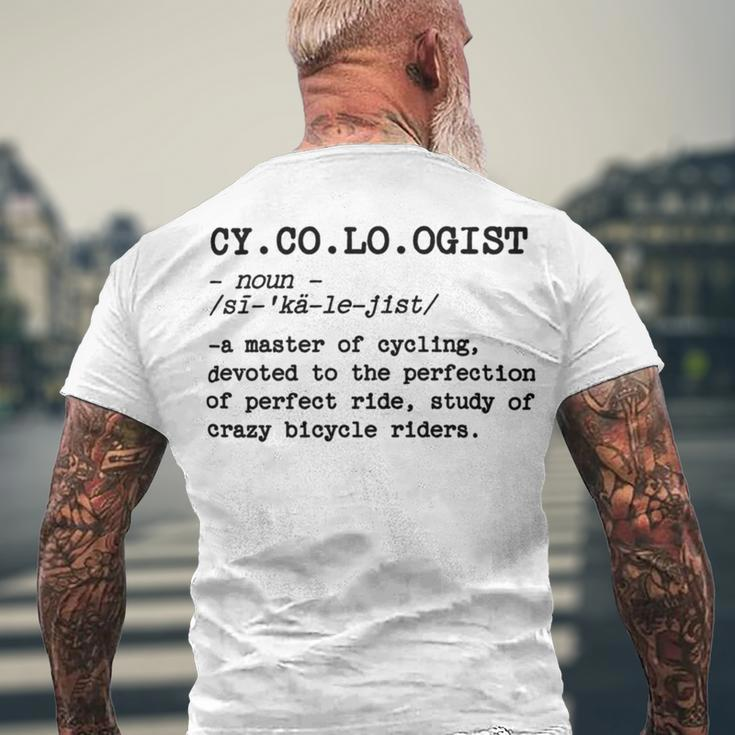 Cycologist Definition Sticker Funny Gift For Cycling Lover Classic Tshirt Men's Crewneck Short Sleeve Back Print T-shirt Gifts for Old Men