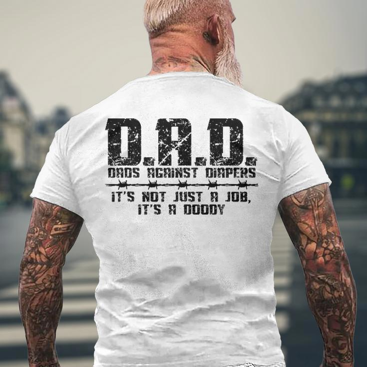 DAD Dads Against Diapers Mens Humor Father Men's Back Print T-shirt Gifts for Old Men
