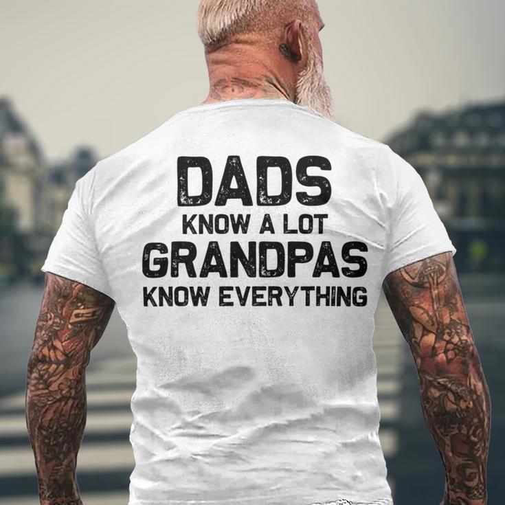 Dads Know A Lot Grandpas Know Everything Men's Crewneck Short Sleeve Back Print T-shirt Gifts for Old Men