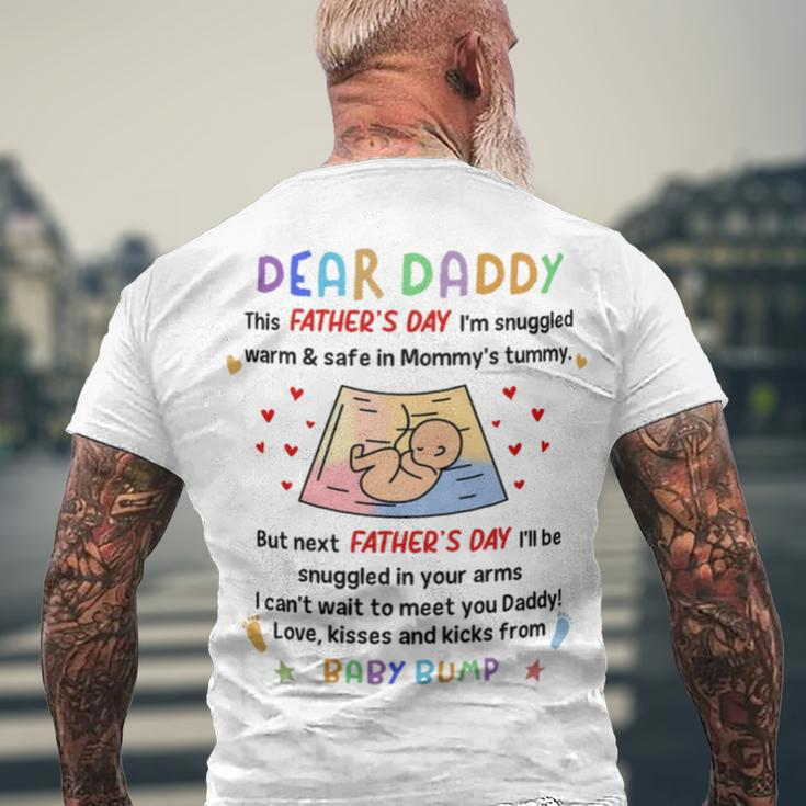 Dear Daddy I Cant Wait To Meet You Baby Bump Mug Men's Crewneck Short Sleeve Back Print T-shirt Gifts for Old Men