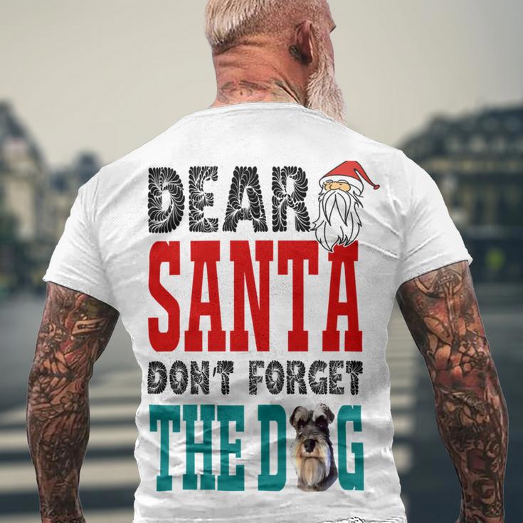 Dear Santa Dont Forget The Dog Men's Crewneck Short Sleeve Back Print T-shirt Gifts for Old Men