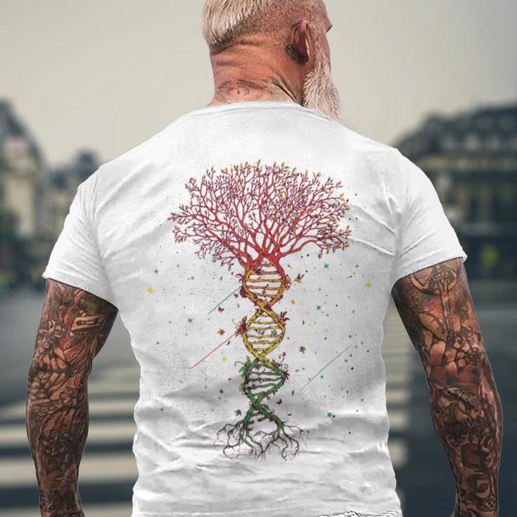 Dna Tree Life Funny Men's Crewneck Short Sleeve Back Print T-shirt Gifts for Old Men