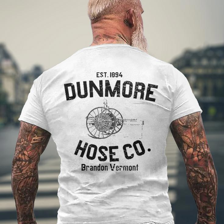 Dunmore Hose Company Vintage Brandon Vermont Men's Back Print T-shirt Gifts for Old Men