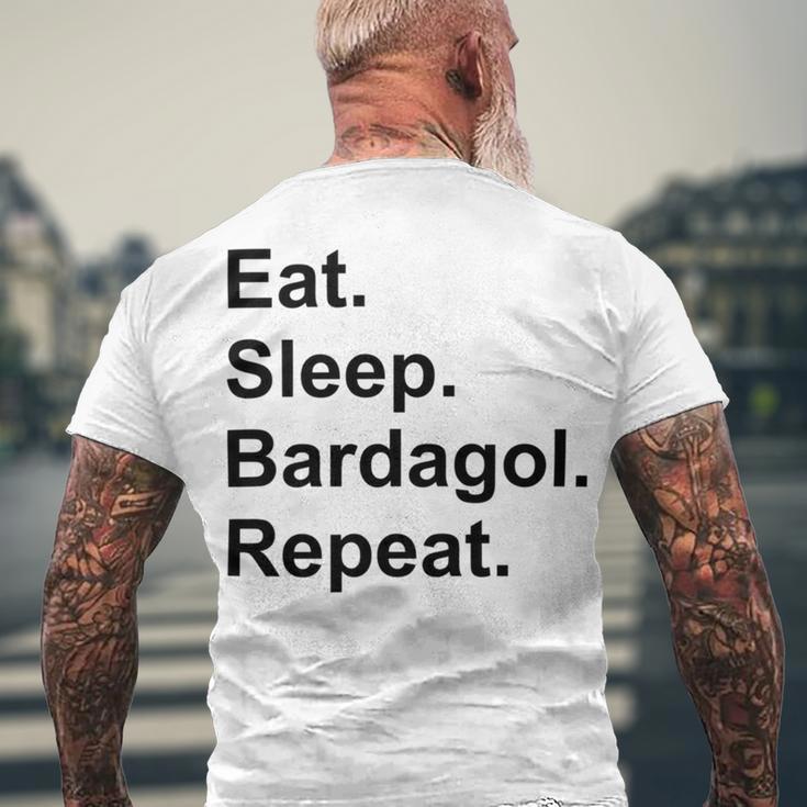 Eat Sleep Bardagol Repeat Men's Crewneck Short Sleeve Back Print T-shirt Gifts for Old Men