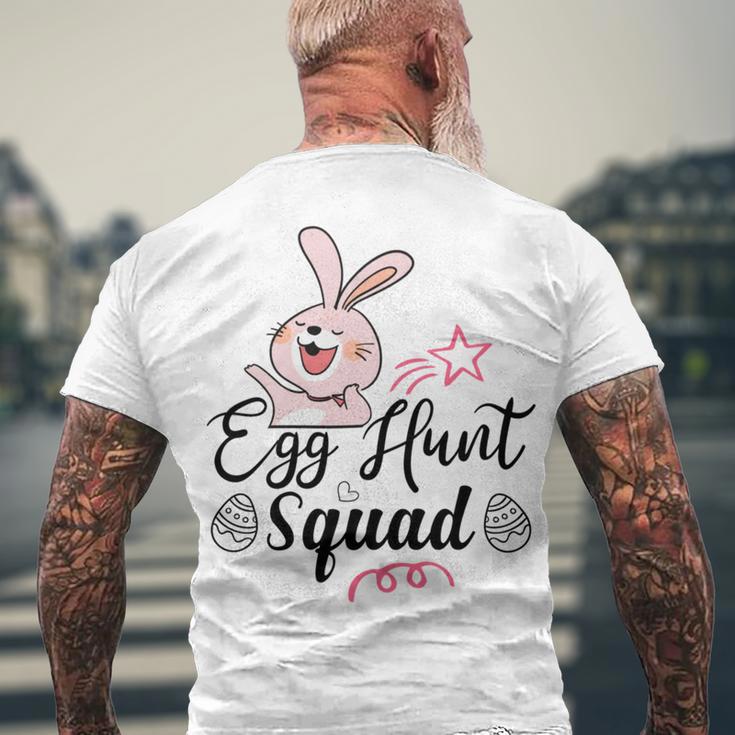 Egg Hunt Squad Men's Crewneck Short Sleeve Back Print T-shirt Gifts for Old Men