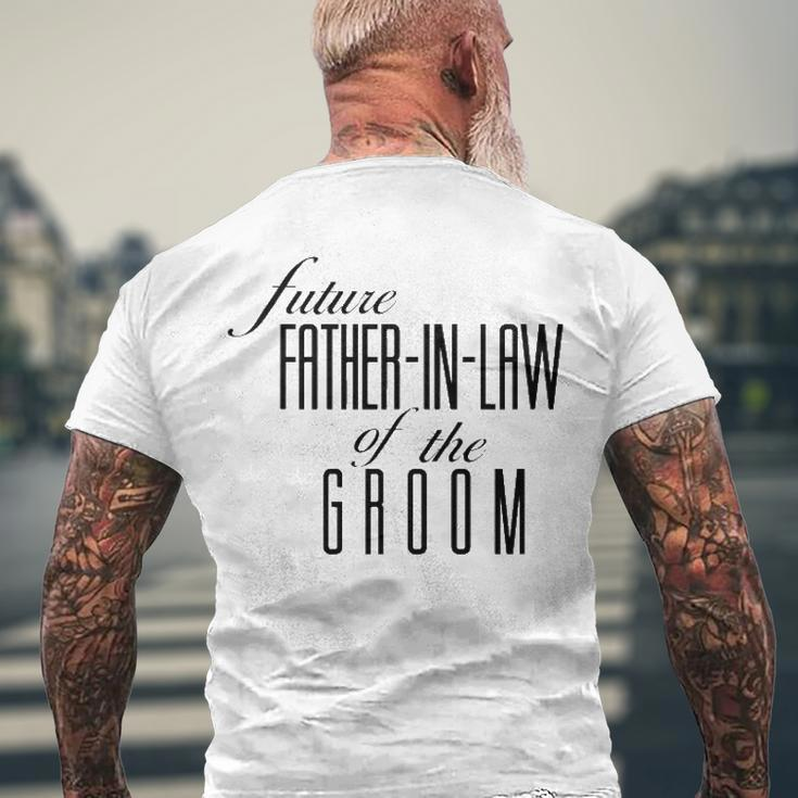 Father Of The Groom Future In Law Men's Back Print T-shirt Gifts for Old Men