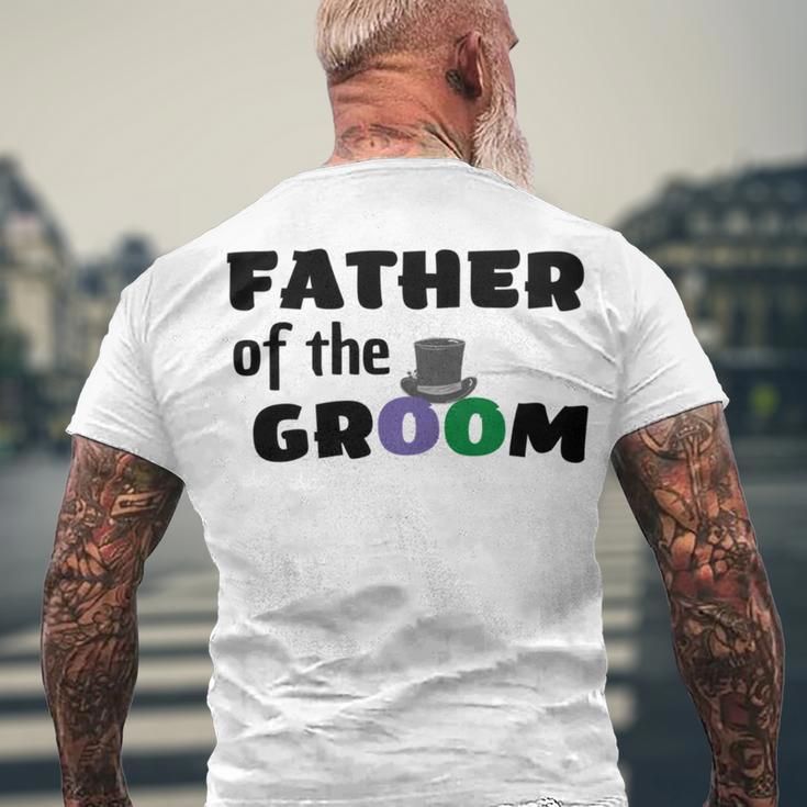 Father Of The Groom Wedding Collection Engagement Party Men's Crewneck Short Sleeve Back Print T-shirt Gifts for Old Men