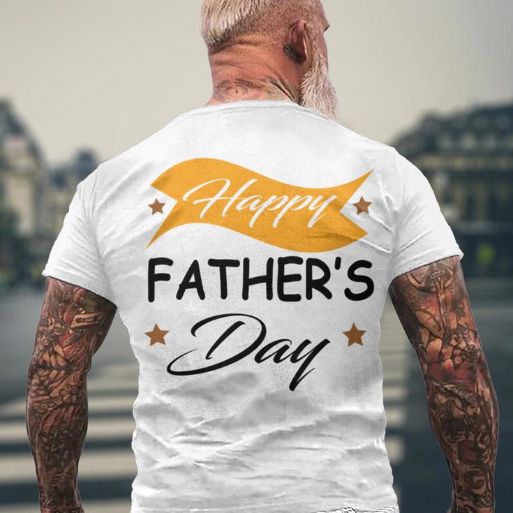 Fathers Day Happy Fathers Day Gift For Your Father Men's Crewneck Short Sleeve Back Print T-shirt Gifts for Old Men