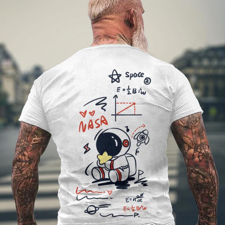 Formula Astronout Space V2 Men's Crewneck Short Sleeve Back Print T-shirt Gifts for Old Men