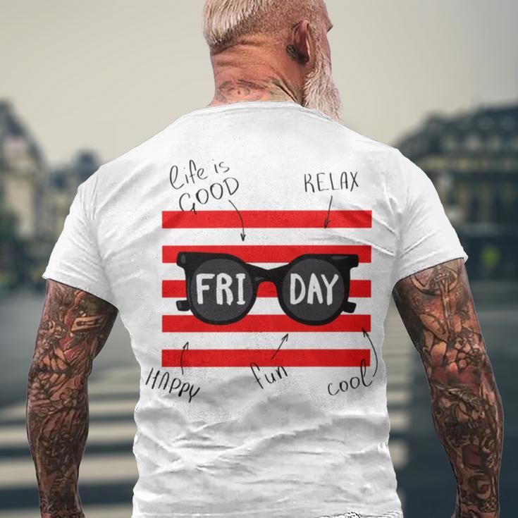 Friday With Slogans Men's Crewneck Short Sleeve Back Print T-shirt Gifts for Old Men