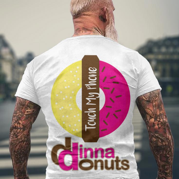 Funny Donut Donut Lover Men's Crewneck Short Sleeve Back Print T-shirt Gifts for Old Men