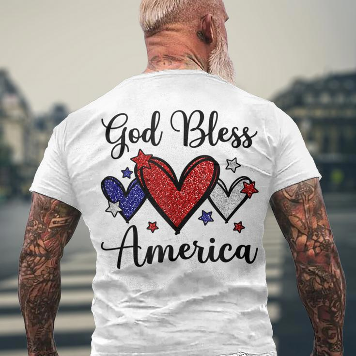 God Bless America Patriotic 4Th Of July Motif For Christians Men's T-shirt Back Print Gifts for Old Men