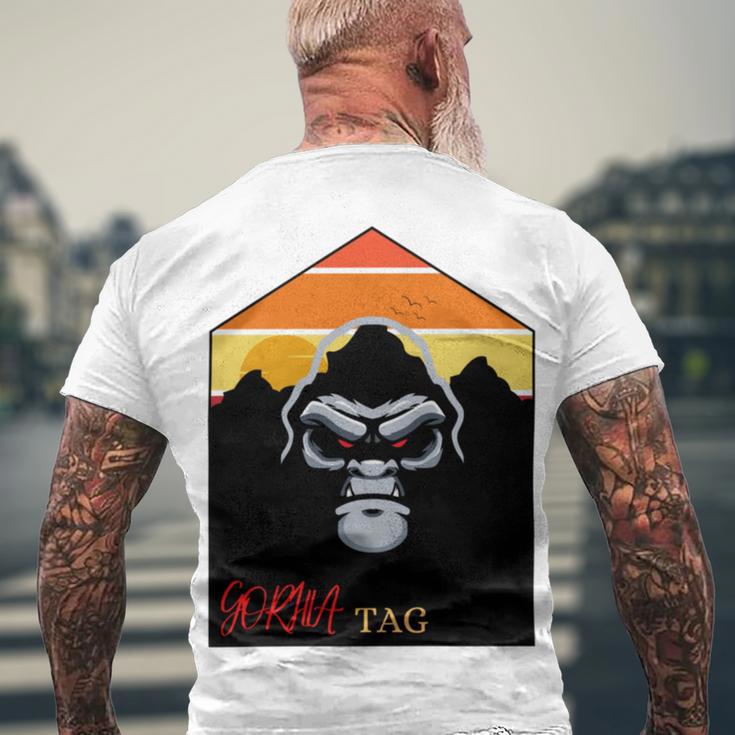 Gorilla Tag Pfp Maker Gorilla Tag Mountain Men's Crewneck Short Sleeve Back Print T-shirt Gifts for Old Men