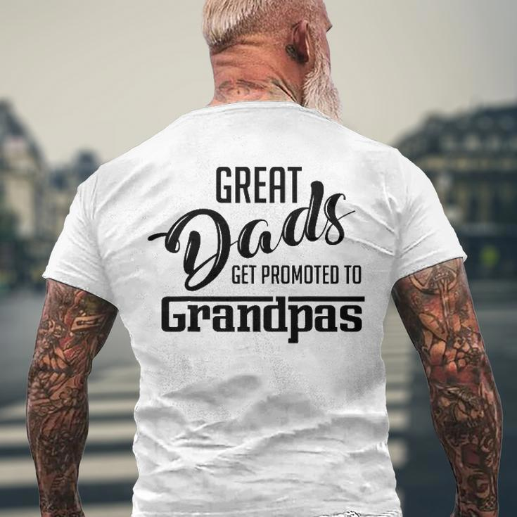 Great Dads Get Promoted To Grandpas Men's Back Print T-shirt Gifts for Old Men