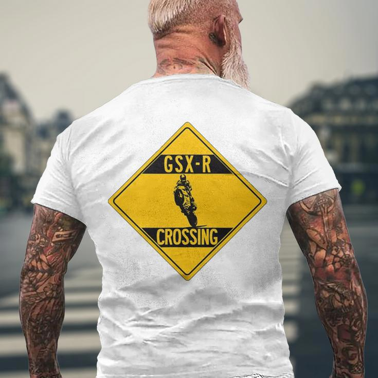Gsxr Gixxer Crossing Motocross Motorcycle Racing Men's Back Print T-shirt Gifts for Old Men