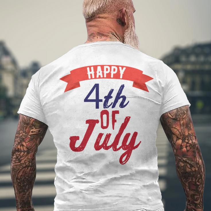 Happy 4Th Of July Independence Day V2 Men's Crewneck Short Sleeve Back Print T-shirt Gifts for Old Men