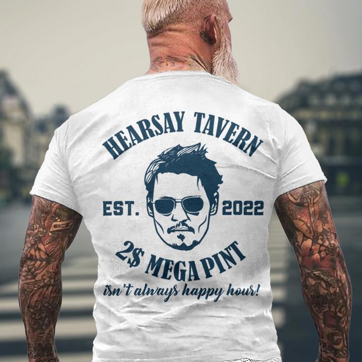 Hearsay Tavern Est 2022 Mega Pint Isnt Always Happy Hour Men's Crewneck Short Sleeve Back Print T-shirt Gifts for Old Men