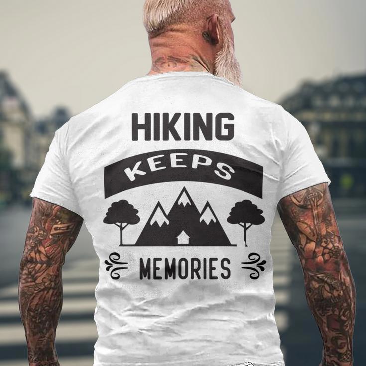 Hiking Keeps Memories Gifts For Who Loves Hiking Hunting V2 Men's Crewneck Short Sleeve Back Print T-shirt Gifts for Old Men