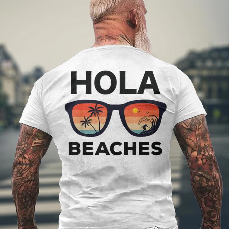 Hola Beaches Funny V2 Men's Crewneck Short Sleeve Back Print T-shirt Gifts for Old Men