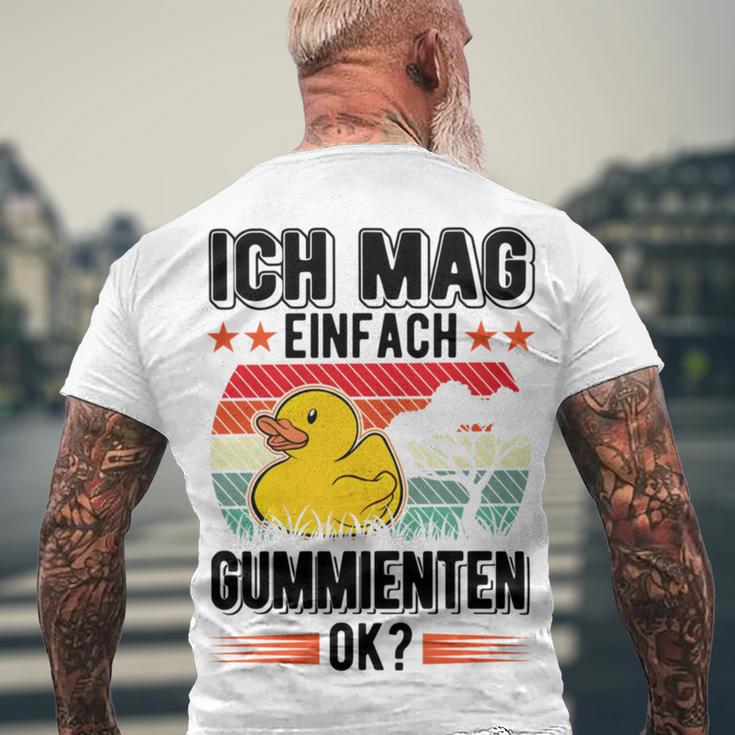 Ich Mag Einfach Gummienten Badeente Men's Crewneck Short Sleeve Back Print T-shirt Gifts for Old Men