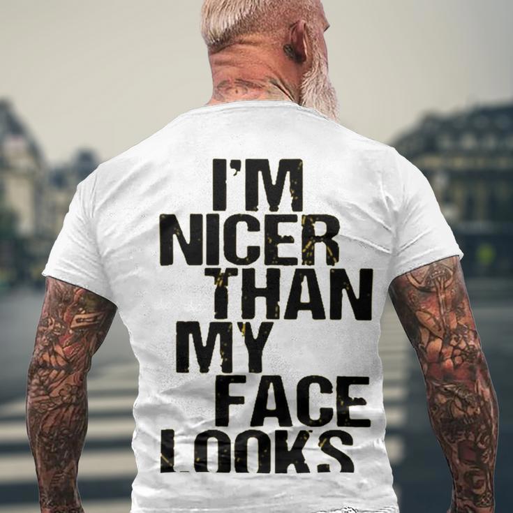 Im Nicer Than My Face Looks 257 Shirt Men's Crewneck Short Sleeve Back Print T-shirt Gifts for Old Men