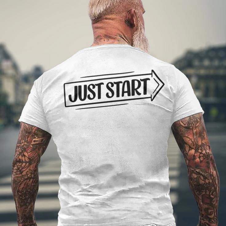 Just Start 98 Trending Shirt Men's Crewneck Short Sleeve Back Print T-shirt Gifts for Old Men