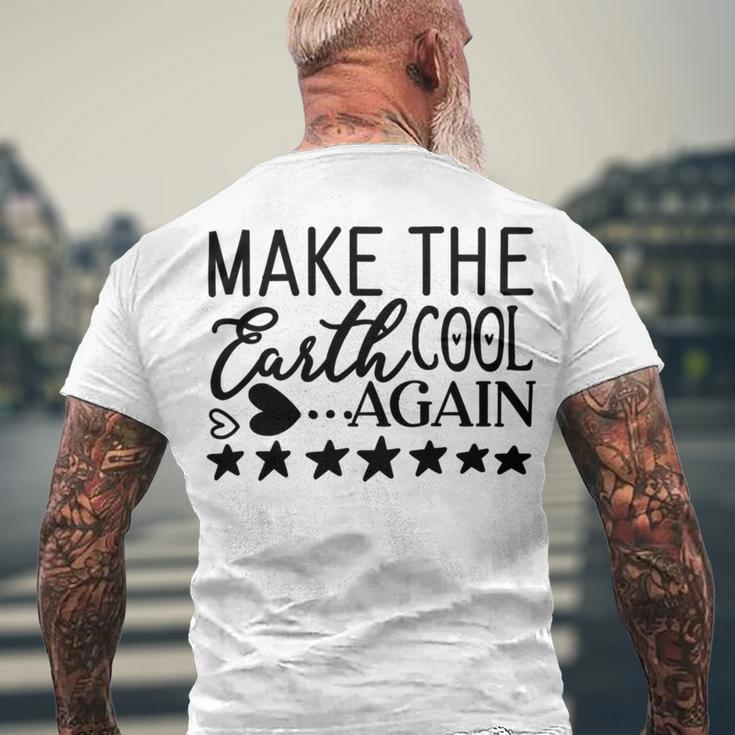 Make The Earth Cool Again Men's Crewneck Short Sleeve Back Print T-shirt Gifts for Old Men