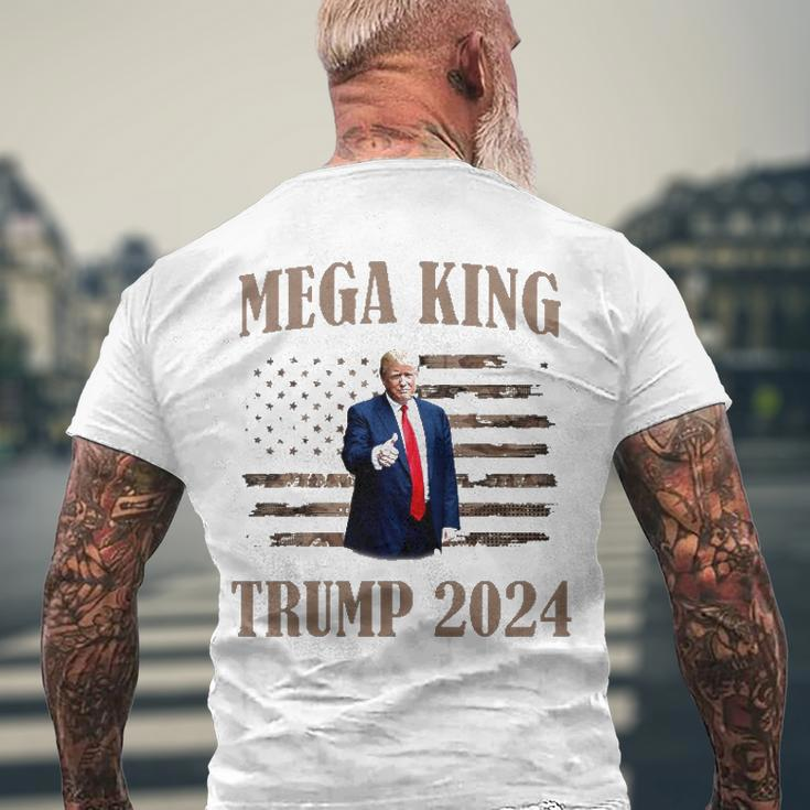Mega King Mega King Trump 2024 Donald Trump Men's Back Print T-shirt Gifts for Old Men