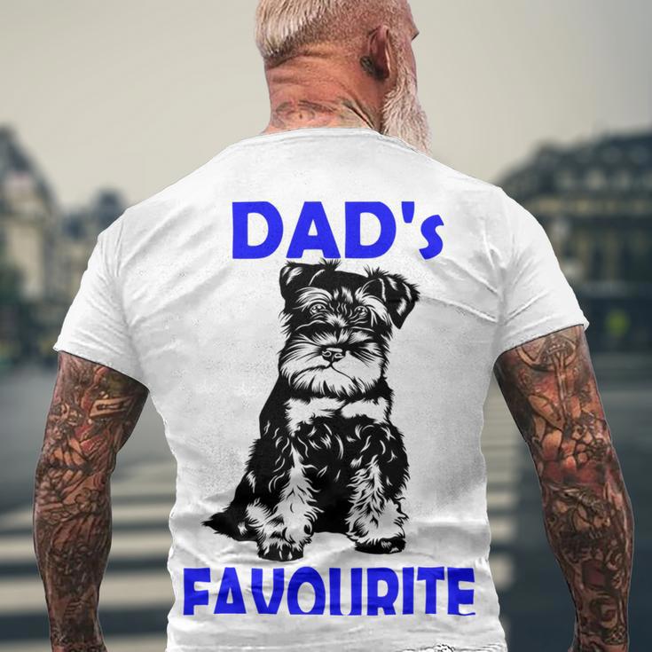 Miniature Schnauzer At Home Dads Favourite Multi Tasking Dog Men's Crewneck Short Sleeve Back Print T-shirt Gifts for Old Men