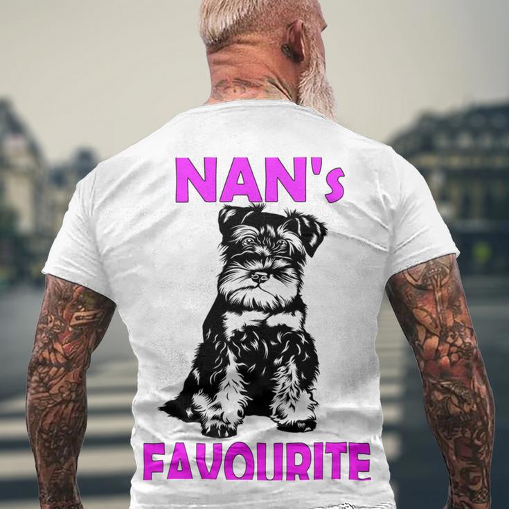 Miniature Schnauzer At Home Nans Favourite Multi Tasking Dog Men's Crewneck Short Sleeve Back Print T-shirt Gifts for Old Men