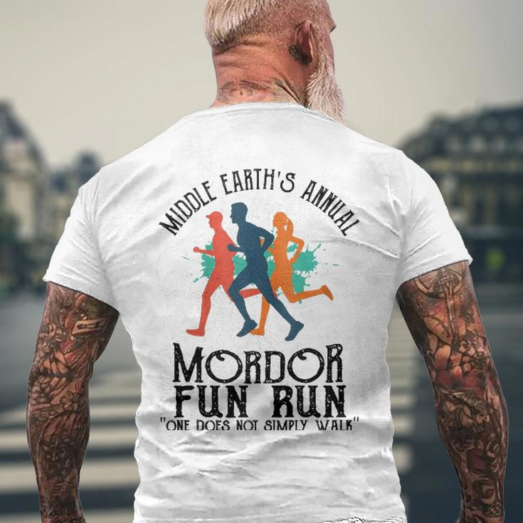 Mordor Fun Run One Does Not Simply Walk Men's Back Print T-shirt Gifts for Old Men